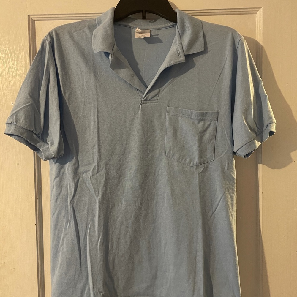Blue collared shirt